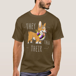 Camiseta Corgi Não Binário Corgi Que Eles Têm O Seu Gend Ag