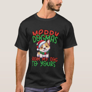 Camiseta Corgi Natal Pet Feliz Dogmas Corgi Cão Lover C