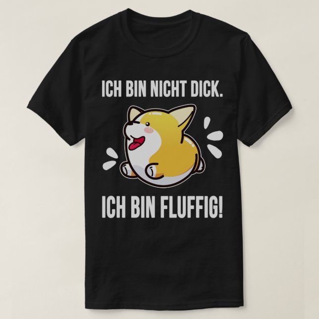 Camiseta Corgi nicht dick fluffig (Frente do Design)