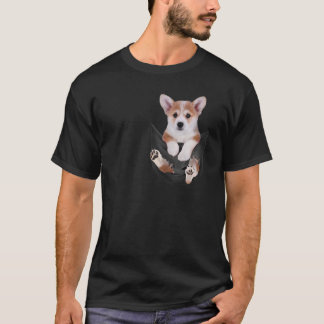 Camiseta Corgi no bolso