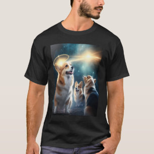 Camiseta Corgi No Espaço Com Donuts Fofos Corgi Meninos Men