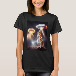 Camiseta Corgi No Espaço Com Rosquinhas Cute Corgi Boys Gir