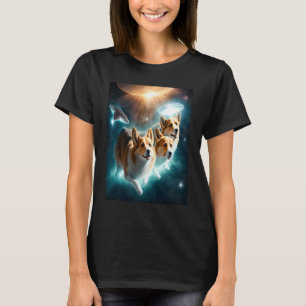 Camiseta Corgi No Espaço Com Rosquinhas Cute Corgi Boys Gir