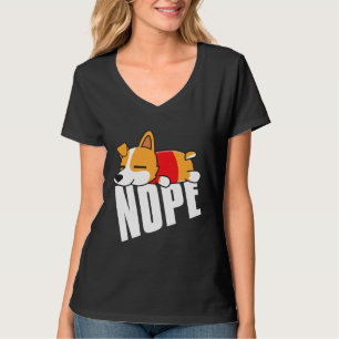 Camiseta Corgi Nope Lazy Corgi
