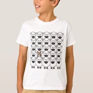 Camiseta Corgi nos carneiros