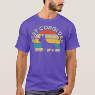 Camiseta Corgi Pai Engraçado Pai Bonito Para Amantes De Cor