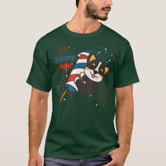 Camiseta Corgi Para Crianças De Fogos De Artifício Do Quart