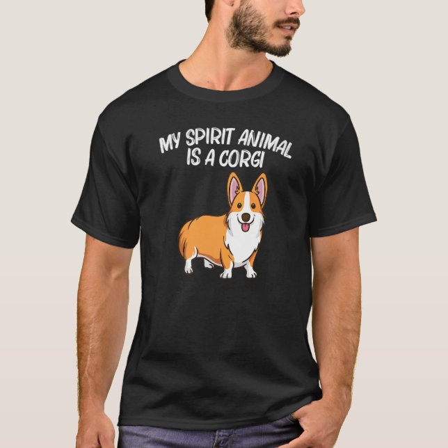 Camiseta Corgi Para Homens Galês Corgi Animal 7 (Frente)