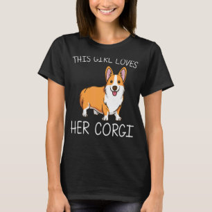 Camiseta Corgi Para Meninas Crianças Galsh Corgi Animal