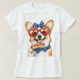 Camiseta Corgi Patriótico