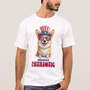 Camiseta Corgi Patriótico - Pawsitivamente Patriótico