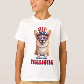 Camiseta Corgi Patriótico - Pawsitivamente Patriótico