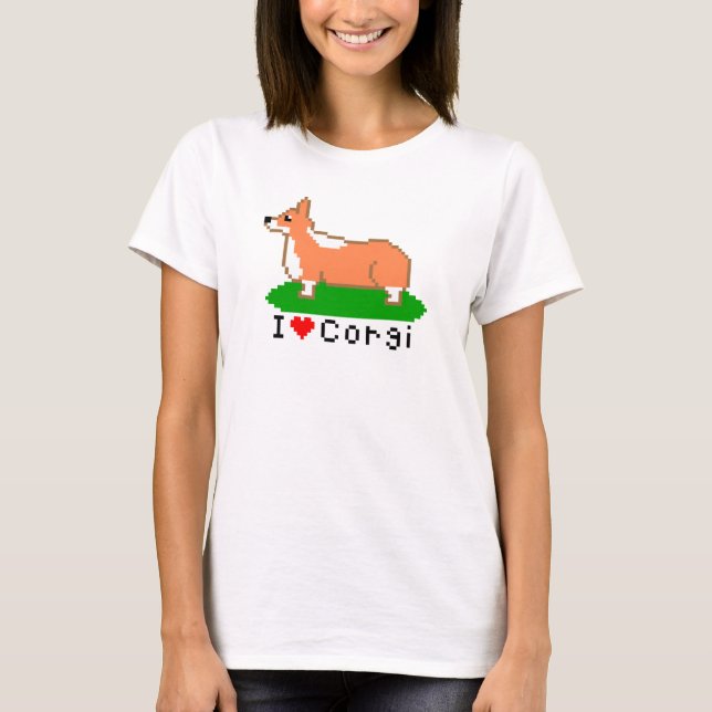Camiseta corgi (pixel art ) (Frente)