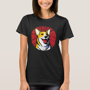 Camiseta Corgi Pop Corgi Feliz Cachorro Colorido Ousado