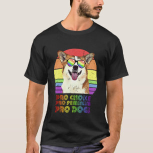 Camiseta Corgi Pró-Escolha Pró-Feminismo Pró-Cães Lgbtq Fem