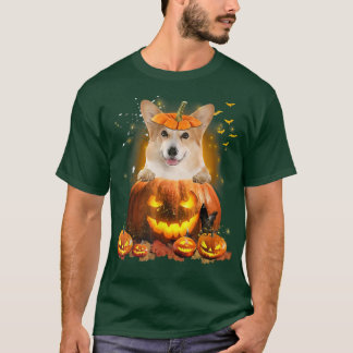 Camiseta Corgi PumpkinCachorro Engraçadinho Cachorro Gelado