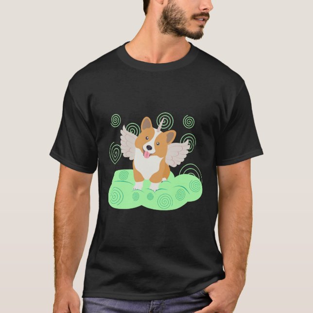 Camiseta Corgi Puppy Unicorn (Frente)