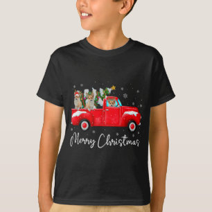 Camiseta Corgi Red Truck Natal Santa Hat Xmas