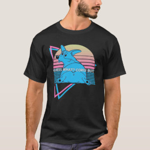 Camiseta Corgi Retro Adivinhe Qual Bunda de Corgi