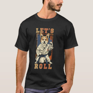 Camiseta Corgi Samurai em Gi de Jiu Jitsu Vida BJJ Brasilei