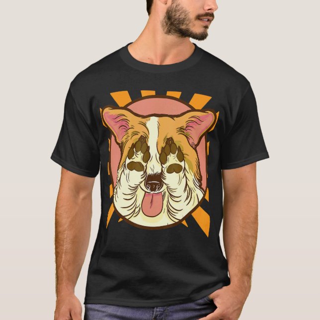 Camiseta Corgi se Escondendo (Frente)