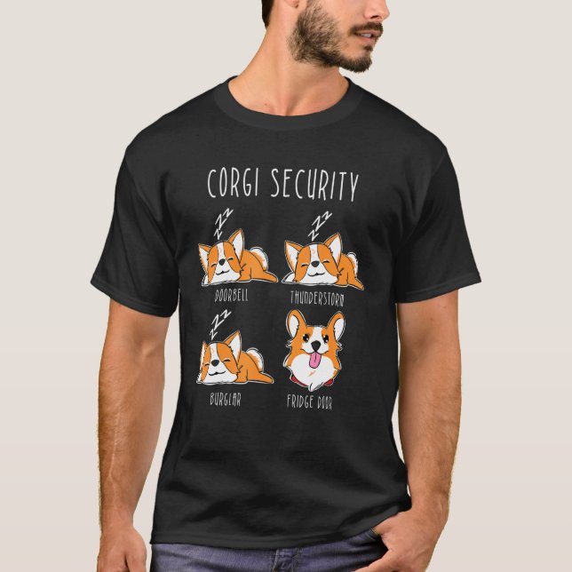 Camiseta Corgi Security Corgi Dog Humor (Frente)