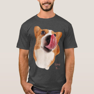 Camiseta Corgi Shirt Love Is Dog Mamãe Pai Tee Puppy Pet Wo