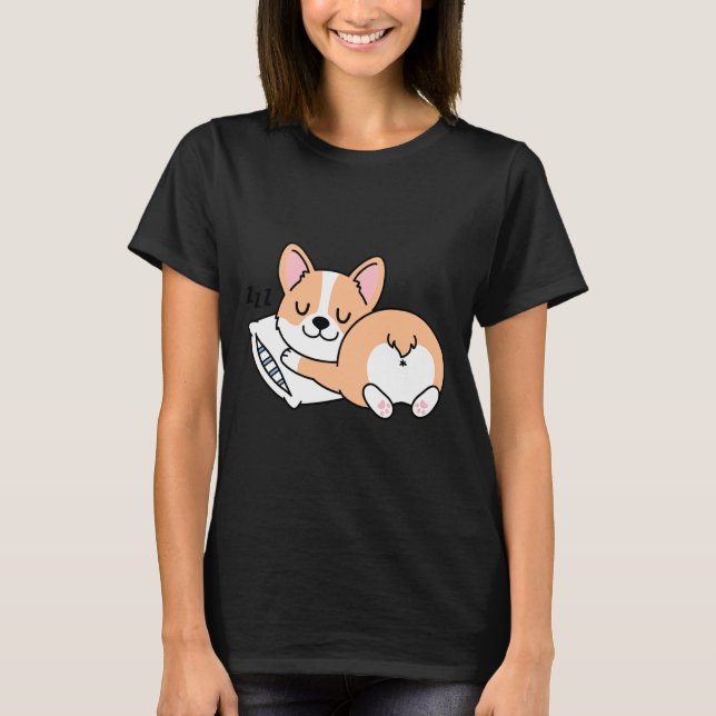 Camiseta Corgi Snooze (Frente)