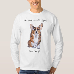 Camiseta Corgi sumie e aquarela