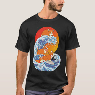 Camiseta Corgi Surfista Surfe Prancha de Surfe Corgi