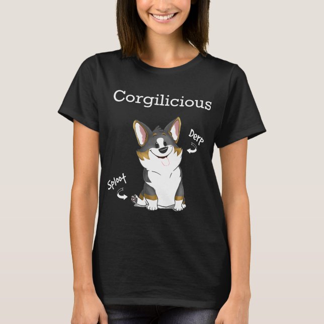Camiseta Corgi T Derp Espalmado (Frente)