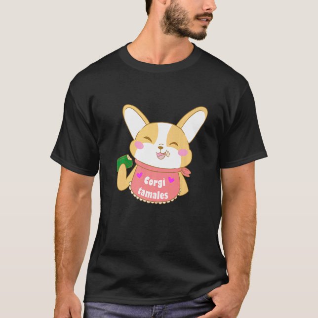Camiseta corgi tamales comida mexicana comendo   (Frente)