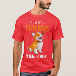 Camiseta Corgi Tenho Amigos em Baixo Lugares Pembroke Wels