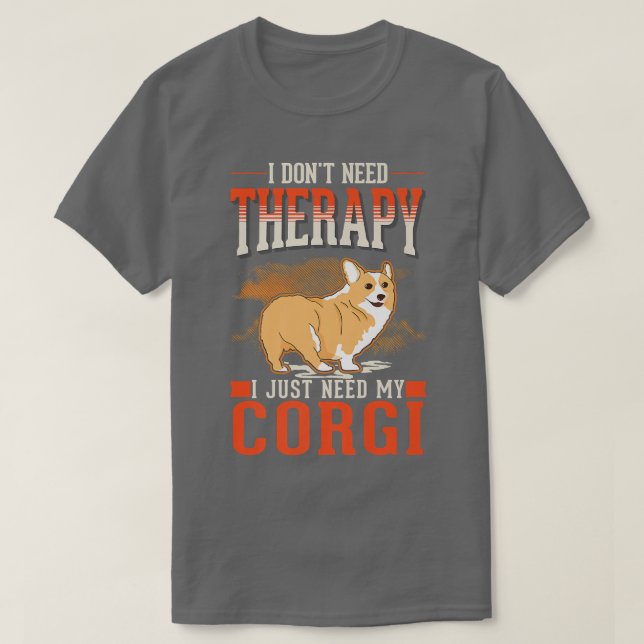 Camiseta Corgi Therapy Welsh Corgi-629 (Frente do Design)