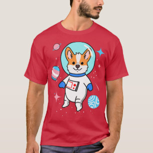 Camiseta Corgi Transgênero No Orgulho Trans Espacial1440