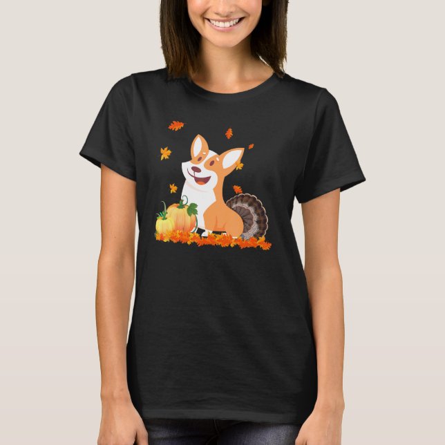 Camiseta Corgi Turkey Figurume Thankiness (Frente)