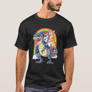 Camiseta Corgi Unicorn Diosaur T Rex Men Rai