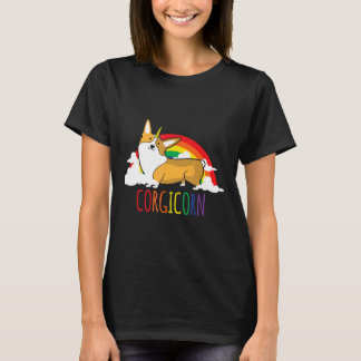 Camiseta Corgi Unicorn Dog Rainbow Corgicorn
