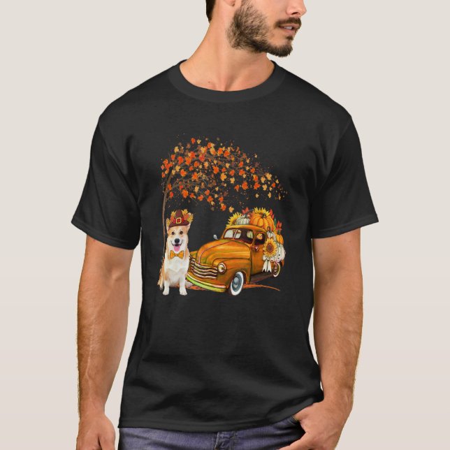 Camiseta Corgi Vestindo o Carregando do caminhão de coleta  (Frente)