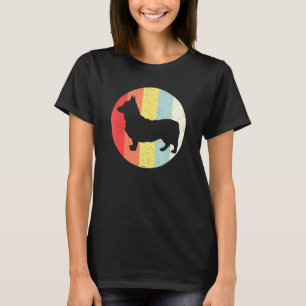 Camiseta Corgi Vintage Pôr do Sol Listrado