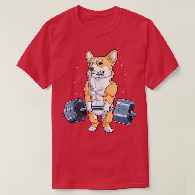 Camiseta Corgi Weising Engraçados Deadelevadores Homens Mal (Frente do Design)