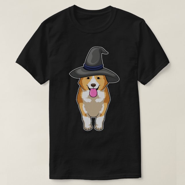 Camiseta Corgi Witch (Frente do Design)