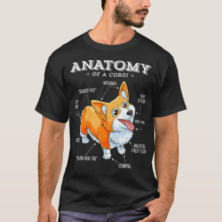 Camiseta Corgi Women Kids Anatomia de Corgi Girls Boy