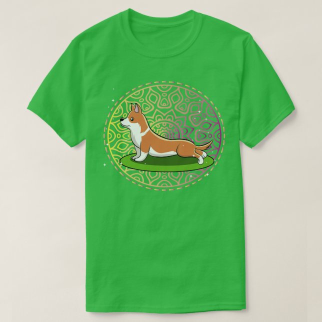 Camiseta Corgi Yoga Doga Yoga (Frente do Design)