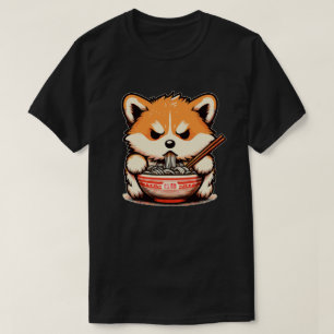 Camiseta Corgi zangado come rabo de macarrão