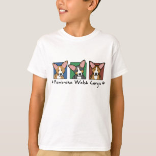 Camiseta Corgis coloridos de Galês do Pembroke dos desenho