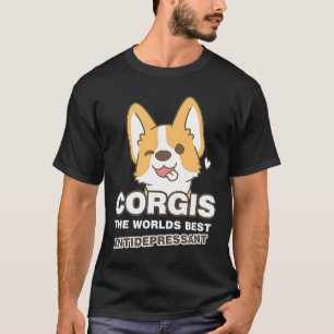 Camiseta Corgis O Mundo Melhor Antidepressivo Cão De Corgi
