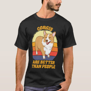 Camiseta Corgis sobre Pessoas Corgi Cachorro Louco