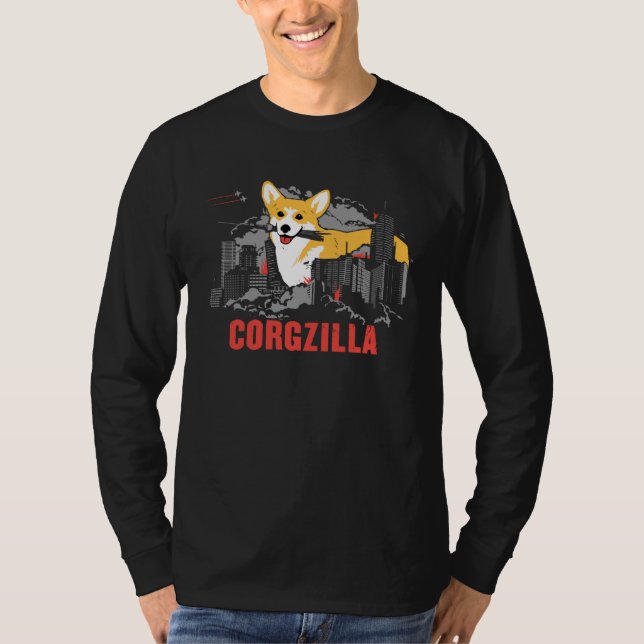 Camiseta Corgzilla  Dog Corgi (Frente)