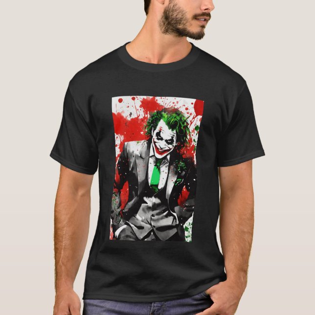 Camiseta Coringa Icônica Impressa T-Shirt (Frente)